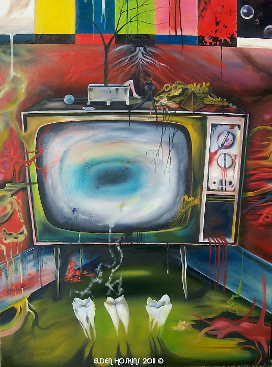 534x720 T.v. - Tv Painting