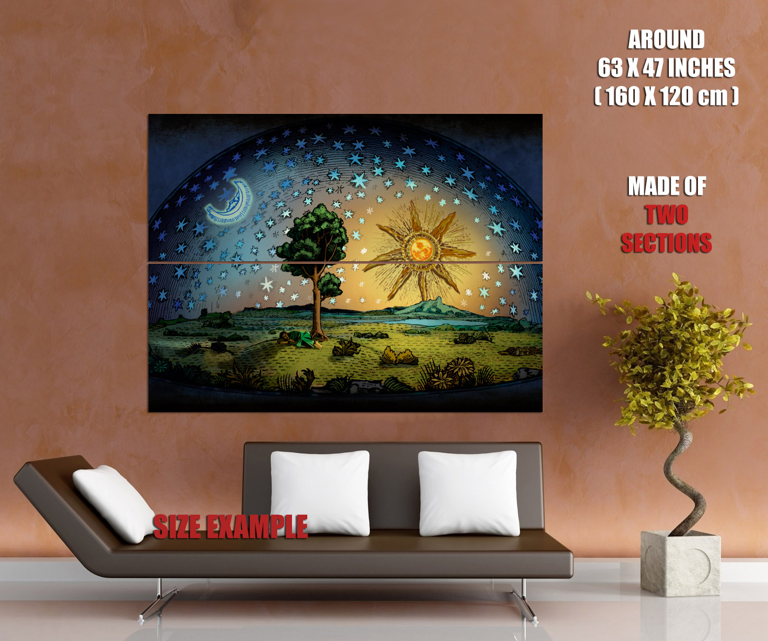 1557x1300 Cosmos A Space Time Odyssey Art Painting Tv Series Huge Giant - Tv Painting