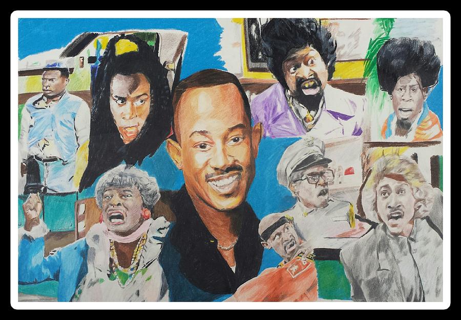 900x626 Collage Of The Classic Tv Show Martin Painting By Marquiece Lynch - Tv Show Painting