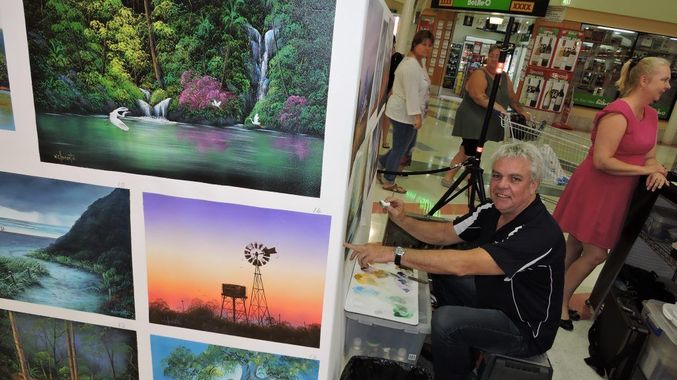 677x380 Artist Painting Canvases - Tv Show Painting