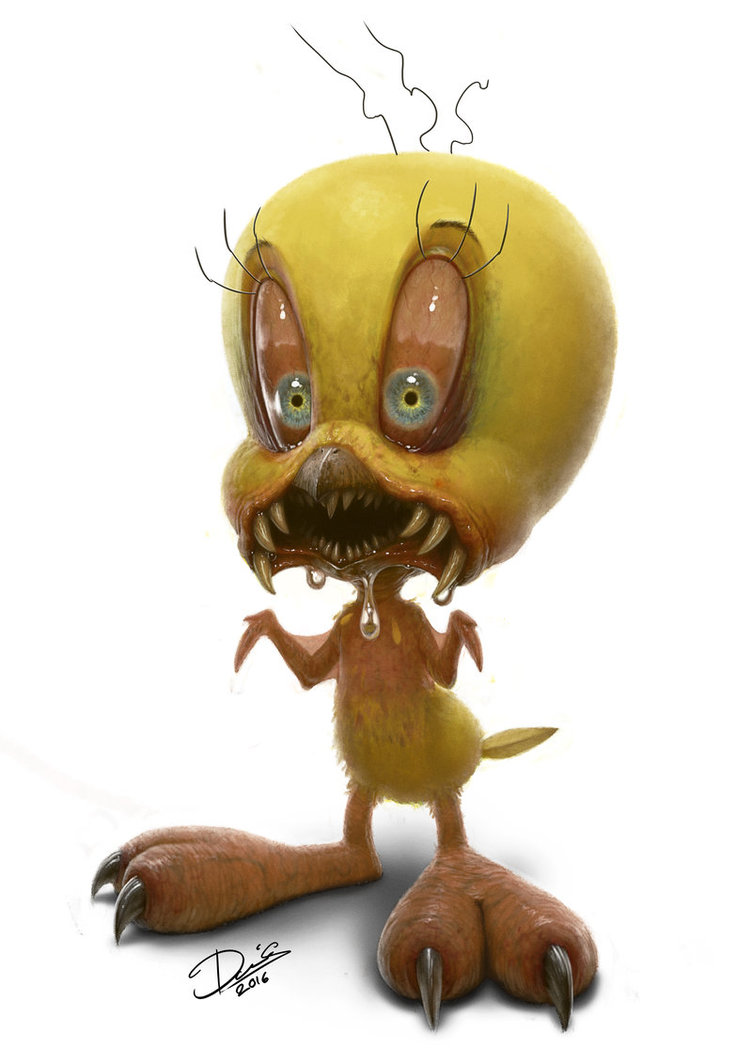 752x1063 Tweety By Disse86 - Tweety Painting
