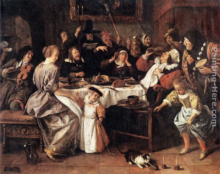 720x571 Jan Steen Twelfth Night Painting Best Paintings For Sale - Twelfth Night Painting