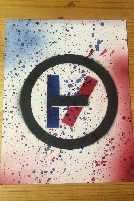 570x855 Twenty One Pilots Spray Paint Poster By Andystencils On Etsy - Twenty One Pilots Painting