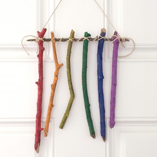 500x500 Diy Twig Art ~ Simple And Fun Crafts For Kids Using Sticks From Nature - Twig Painting