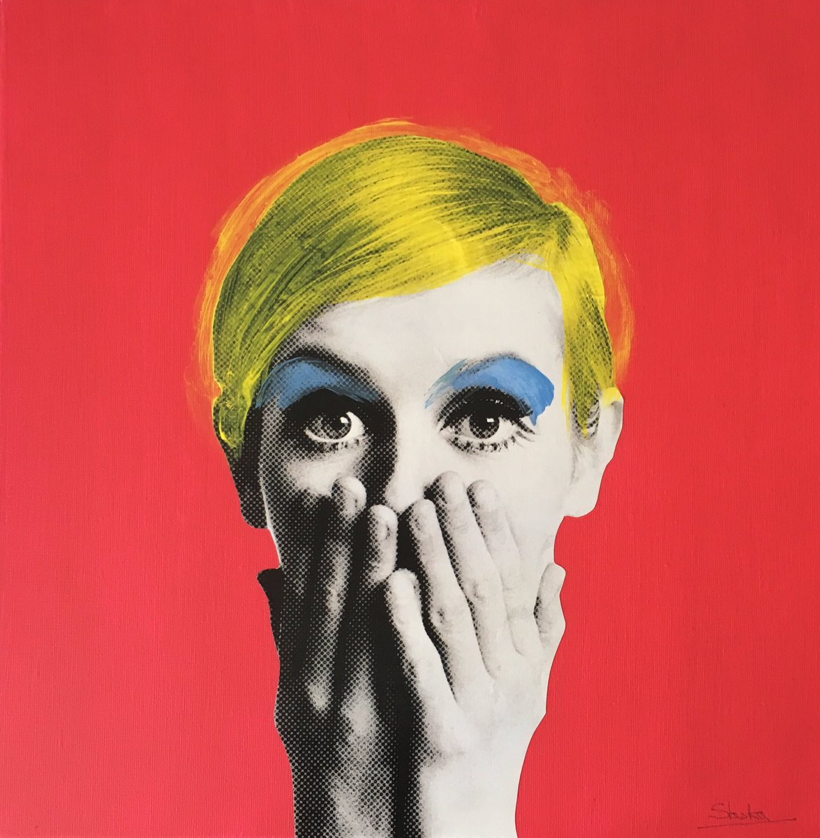 1175x1200 Slasky On Twitter Twiggy ( Free Shipping ) By @slaskyart Via - Twiggy Painting