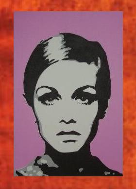 280x388 Twiggy Painting - Twiggy Painting