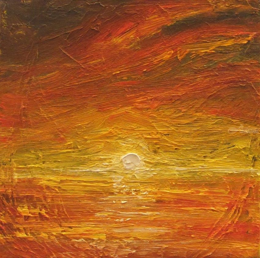 850x842 Twilight's Last Glow Paintings By Runa Bakshi - Twilight Glow Painting