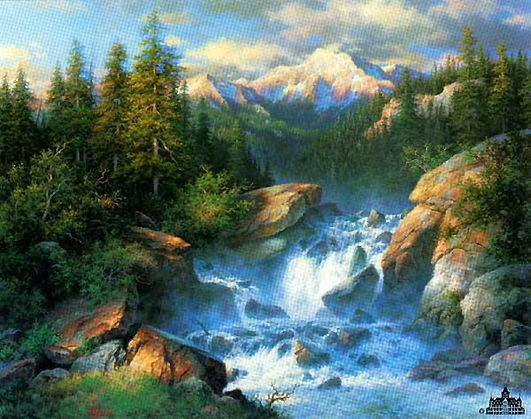 531x419 Twilight Glow Larry Dyke Landscape Art Prints - Twilight Glow Painting