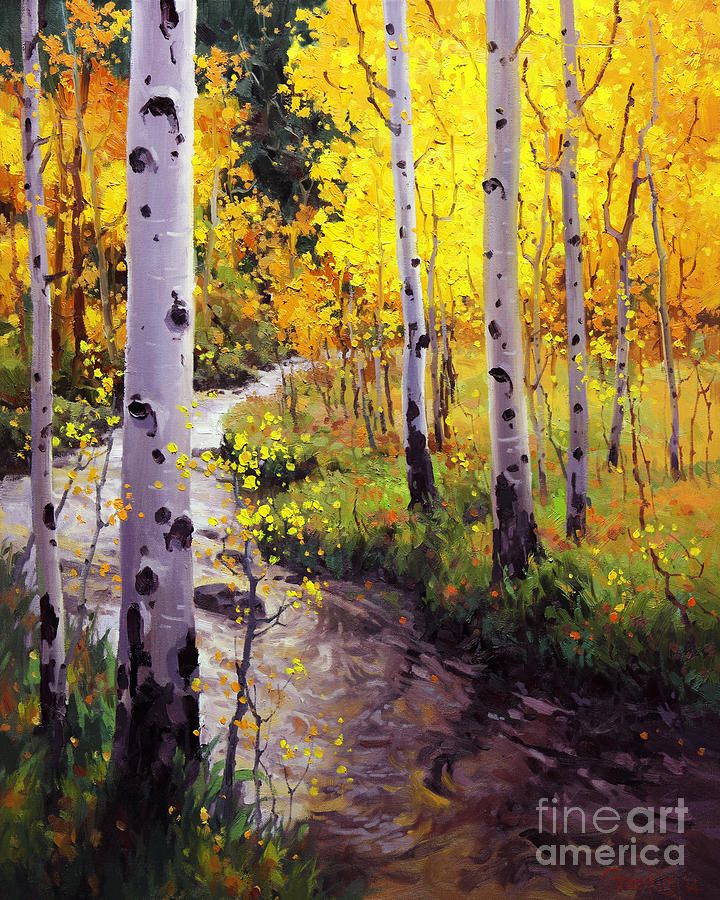 720x900 Twilight Glow Over Aspen Painting By Gary Kim - Twilight Glow Painting