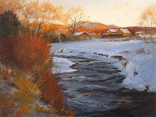 500x377 Rio Hondo Twilight By Peggy Immel - Twilight Painting
