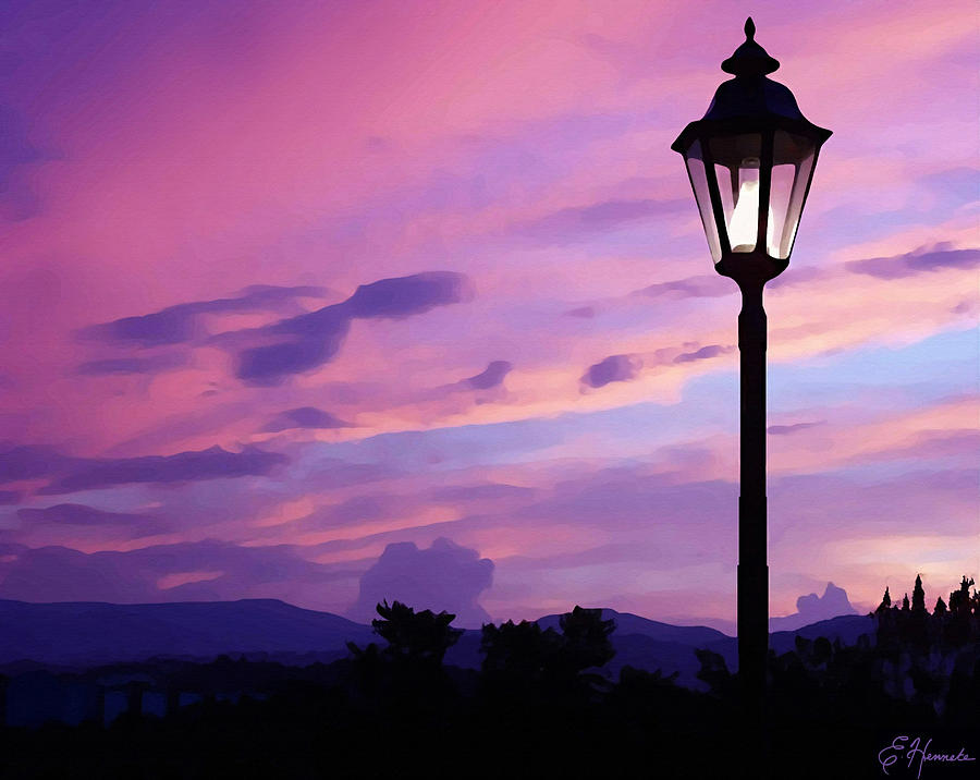 900x716 Twilight Time Painting By Ellen Henneke - Twilight Painting