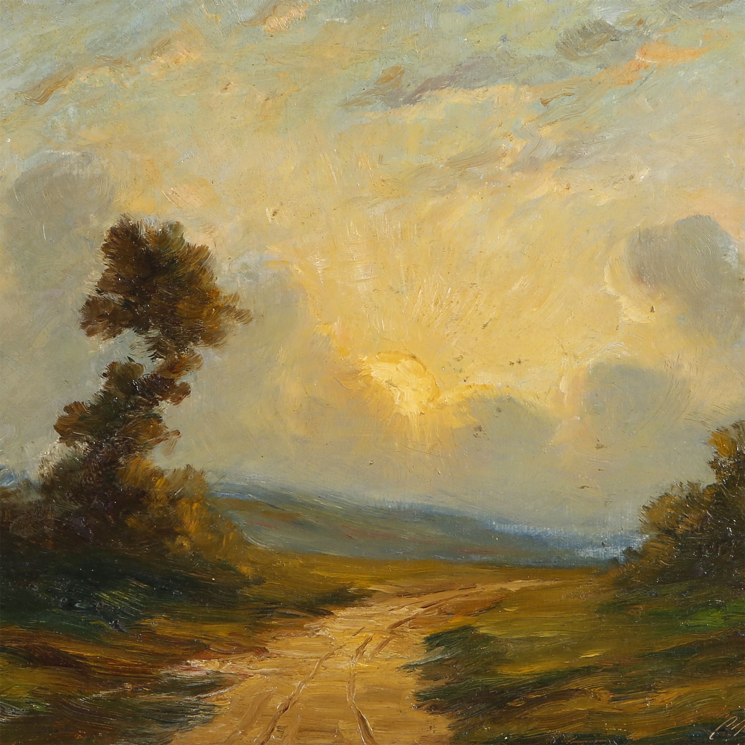 2500x2500 Charles Pinet. Country Path - Twilight Painting