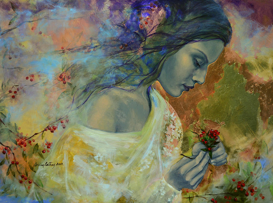 900x670 Poem At Twilight Painting By Dorina Costras - Twilight Painting