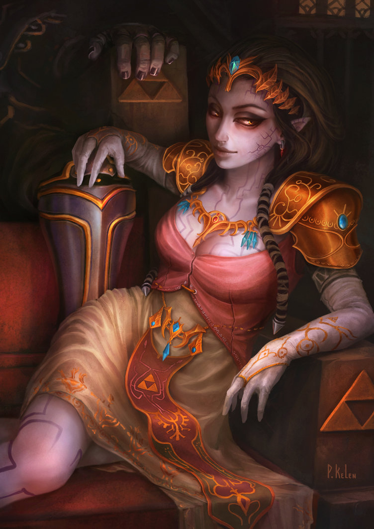 752x1063 Possessed Zelda - Twilight Princess Painting