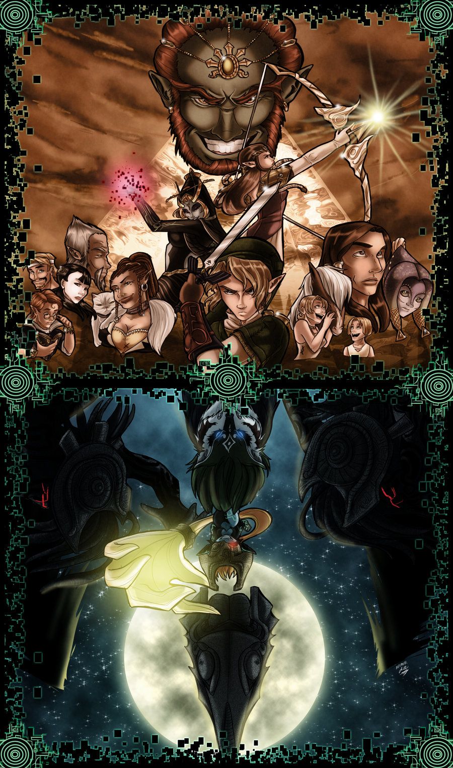 900x1525 Twilight Princess By Tiuanarui On Gamernerd Culture - Twilight Princess Painting
