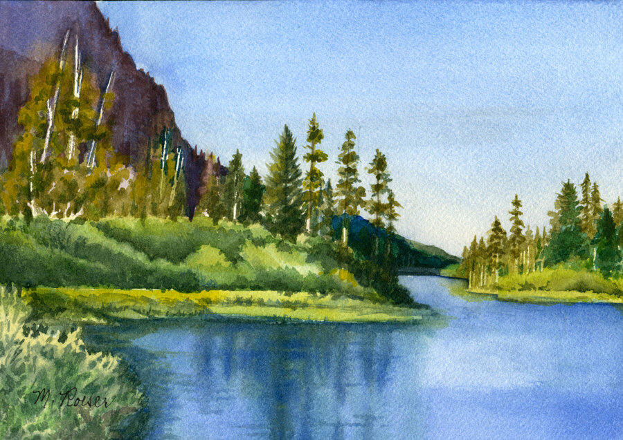 900x637 High Sierra Western Art Originals Sold - Twin Lakes Painting