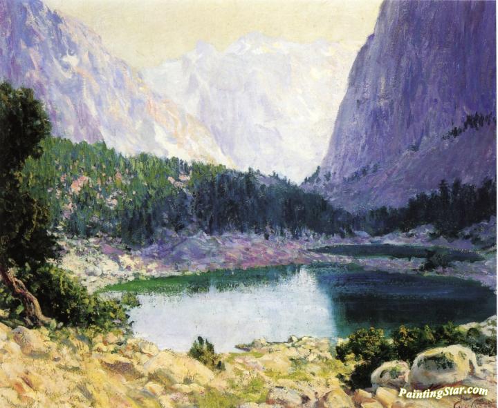 720x591 Twin Lakes, High Sierra Artwork By Guy Orlando Rose Oil Painting - Twin Lakes Painting