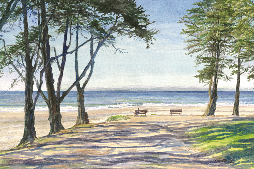 1000x665 Twin Lakes State Beach - Twin Lakes Painting