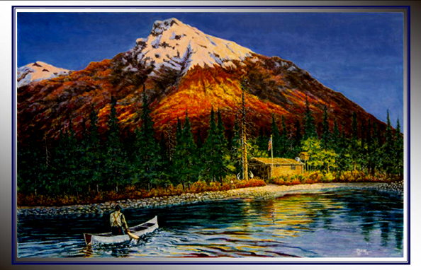 594x382 Friends Of Donnellson Library - Twin Lakes Painting