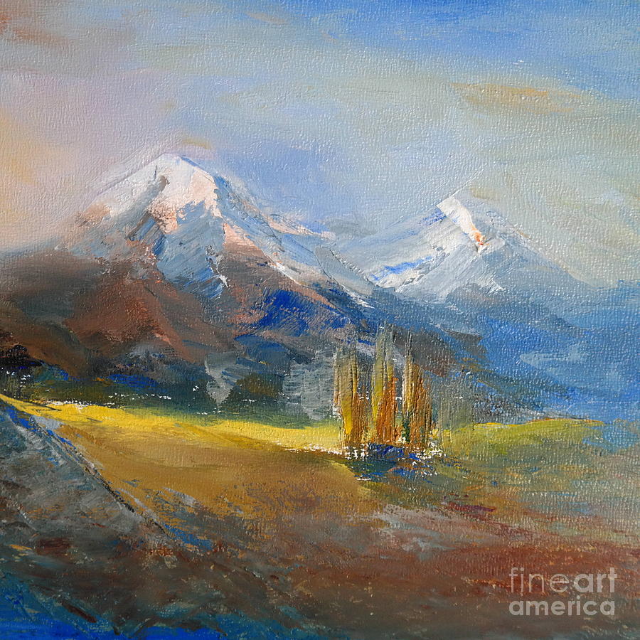 900x900 Twin Peaks Painting By Pusita Gibbs - Twin Peaks Painting