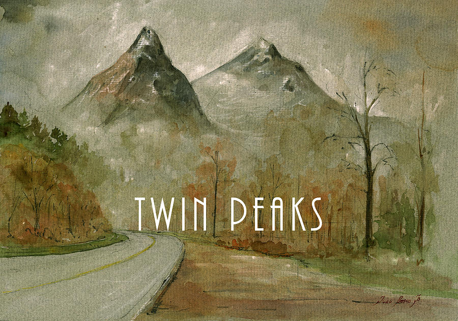 900x631 Twin Peaks Poster Painting Painting By Juan Bosco - Twin Peaks Painting