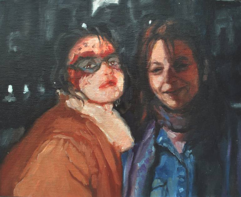 770x629 Saatchi Art Twins Painting By Jennifer Alarza - Twins Painting