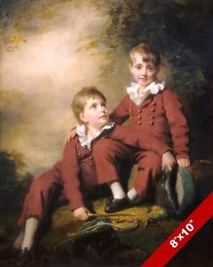 240x300 Two Young Scottish Children Brothers Or Twins Painting Art Real - Twins Painting