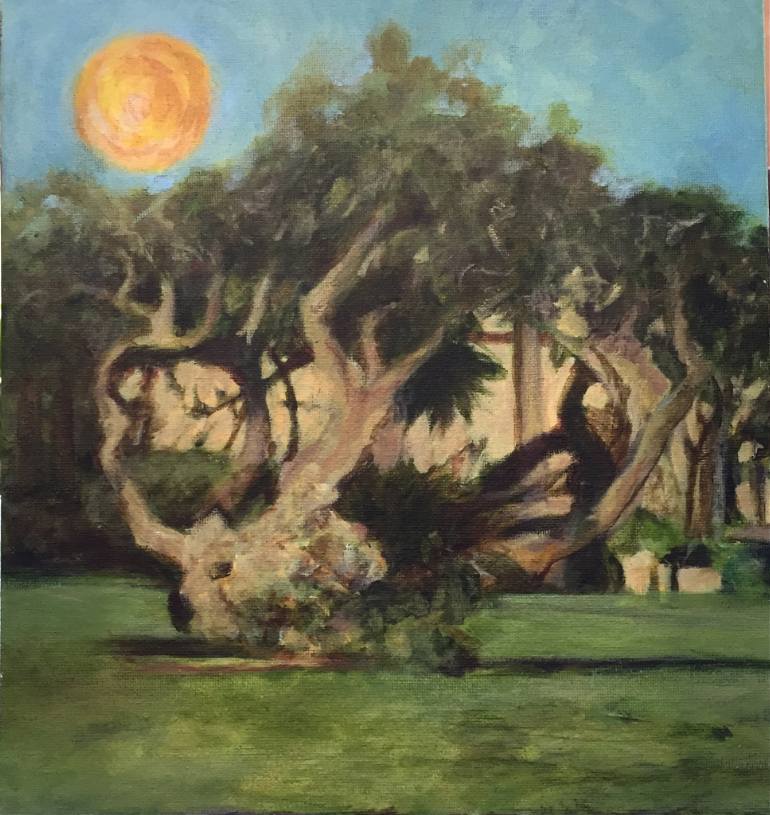 770x815 Saatchi Art Twisted Tree Painting By Jianulla Zimmerman - Twisted Tree Painting