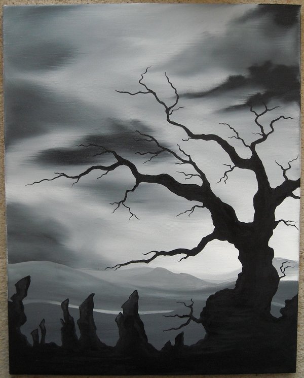 600x745 Twisted Tree By Asatorarise - Twisted Tree Painting