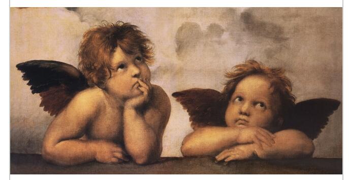 687x355 Modern Wall Home Decoration Printed Oil Painting Canvas Prints No - Two Baby Angels Painting