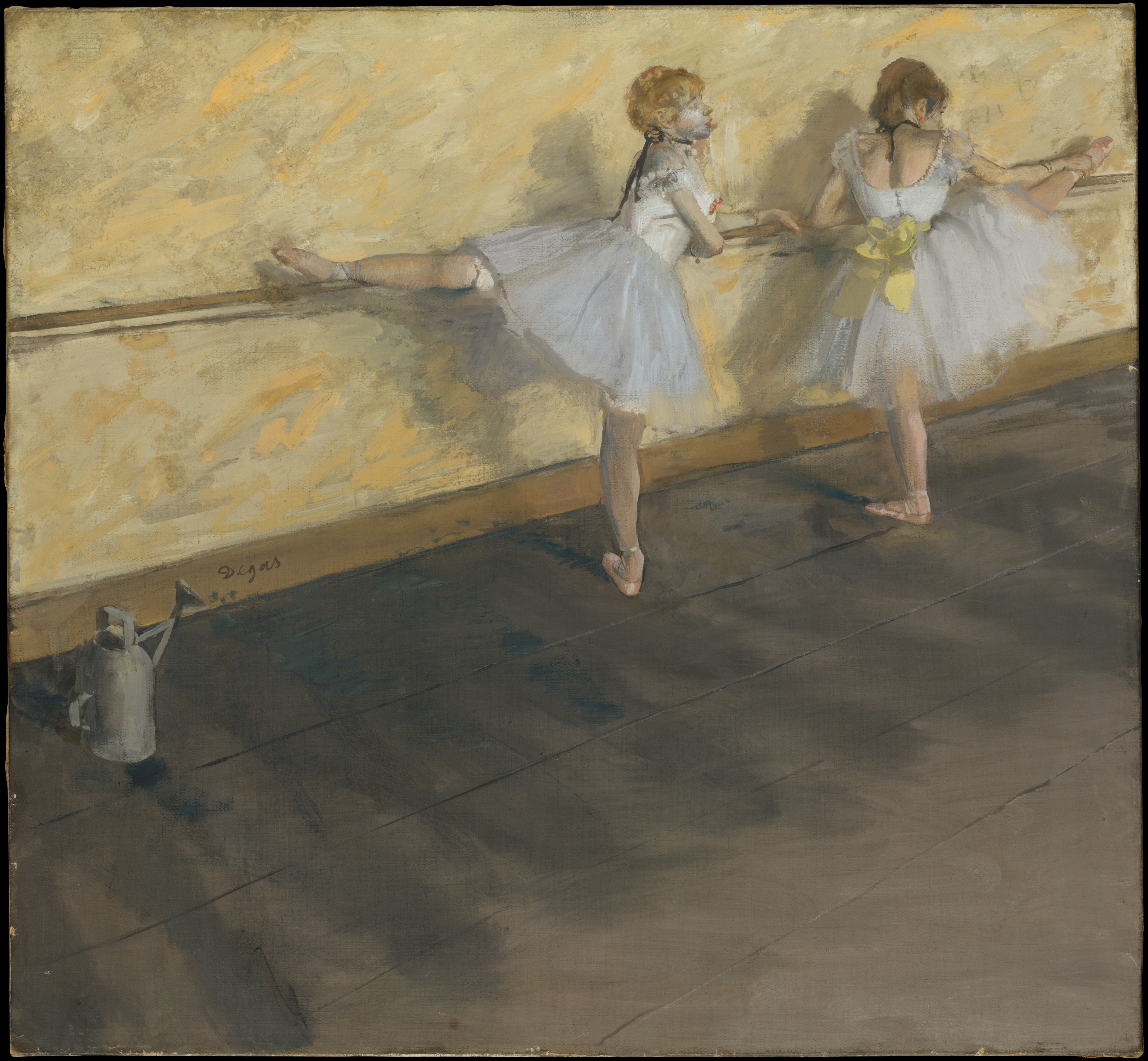 3783x3496 Edgar Degas Dancers Practicing - Two Ballerinas Painting
