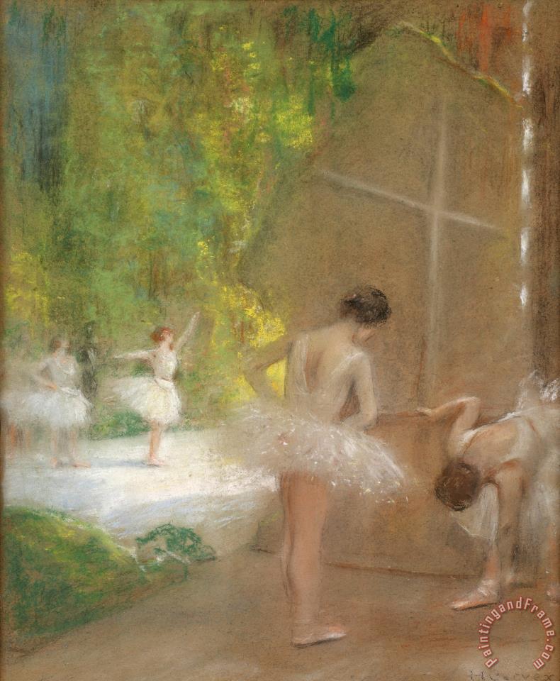 790x960 Henri Gervex Three Ballerinas Painting - Two Ballerinas Painting