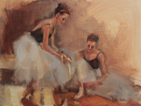 576x432 Life As An Artist Jill Banks Ballerinas Ii Painting, Take Two - Two Ballerinas Painting