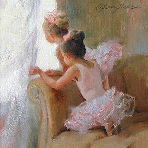 300x300 Child Ballerina Paintings Fine Art America - Two Ballerinas Painting