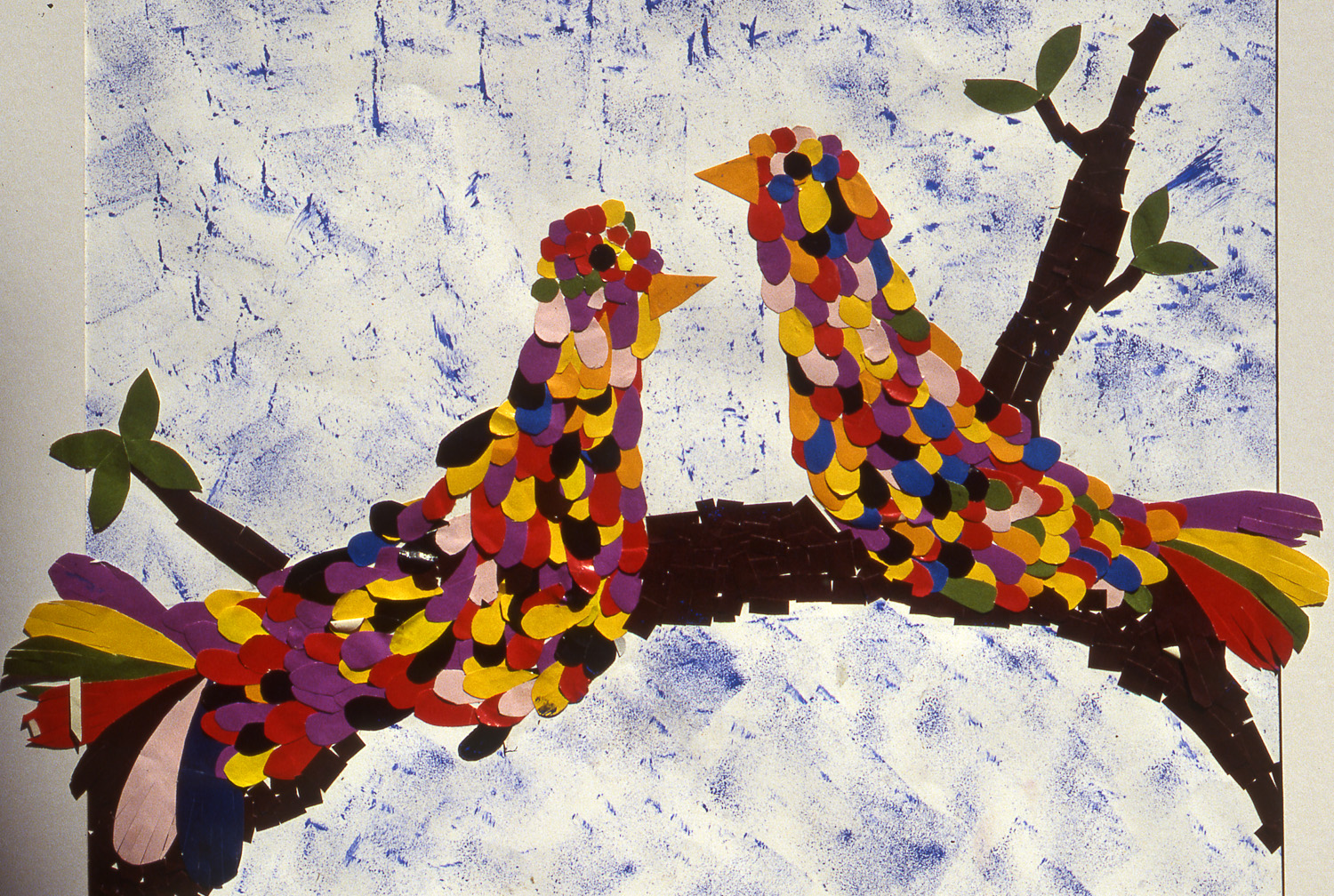 1500x1008 Bahrain Pbd Children's Art Museum Page 4 - Two Birds On A Branch Painting