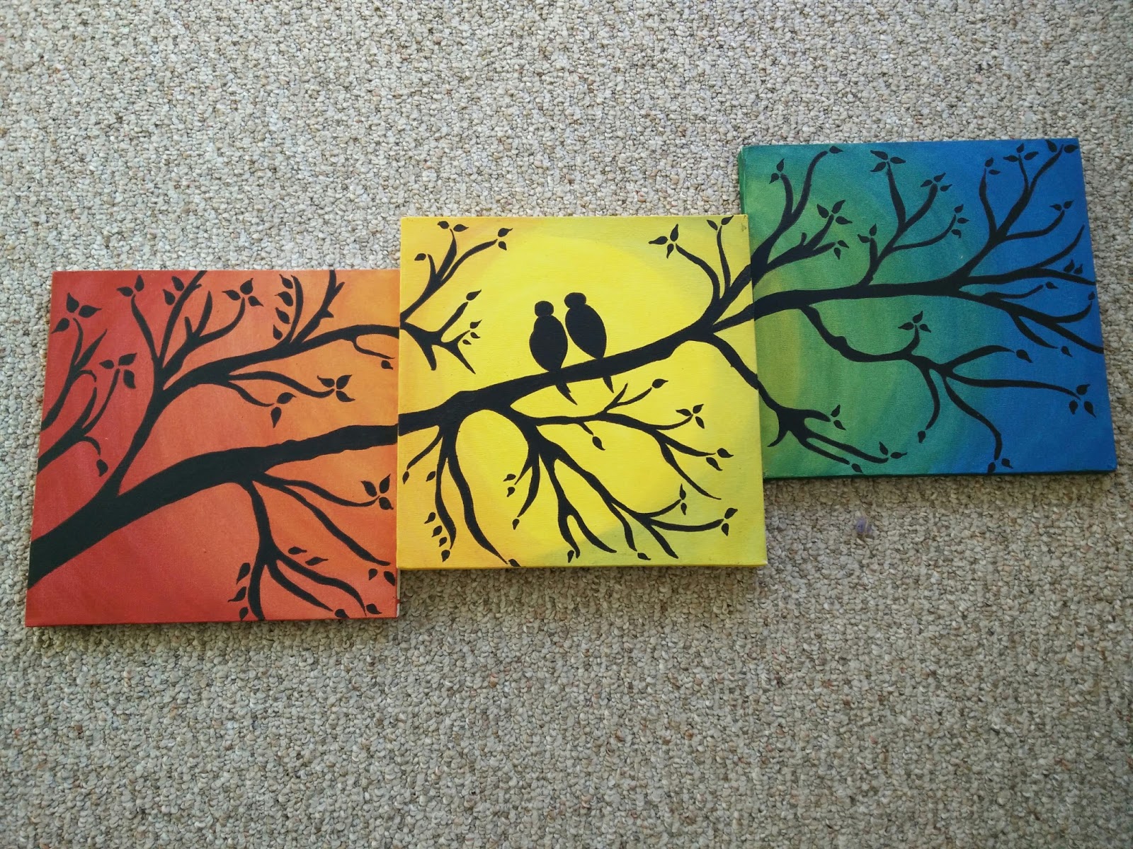 Two Birds On A Branch Painting at PaintingValley.com | Explore ...