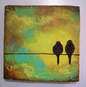 297x300 I Would Prefer More Than Two Birds Like A Bird On A Wire - Two Birds On A Wire Painting