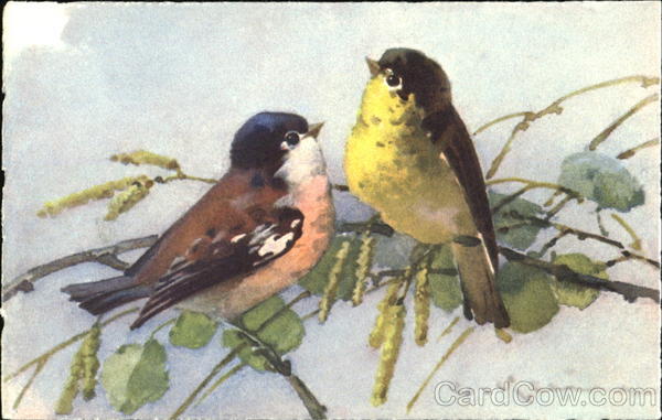 600x381 Two Birds Painting C. Klein - Two Birds Painting