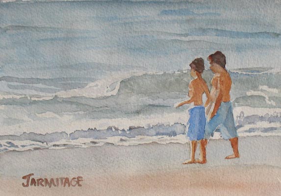573x400 The Brothers And The Sea Art In The Making By Jenny Armitage - Two Brothers Painting