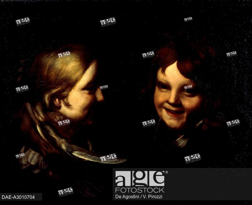 861x699 Two Cherubs, By Giovanni Antonio Galli Known As Spadarino (Born - Two Cherubs Painting