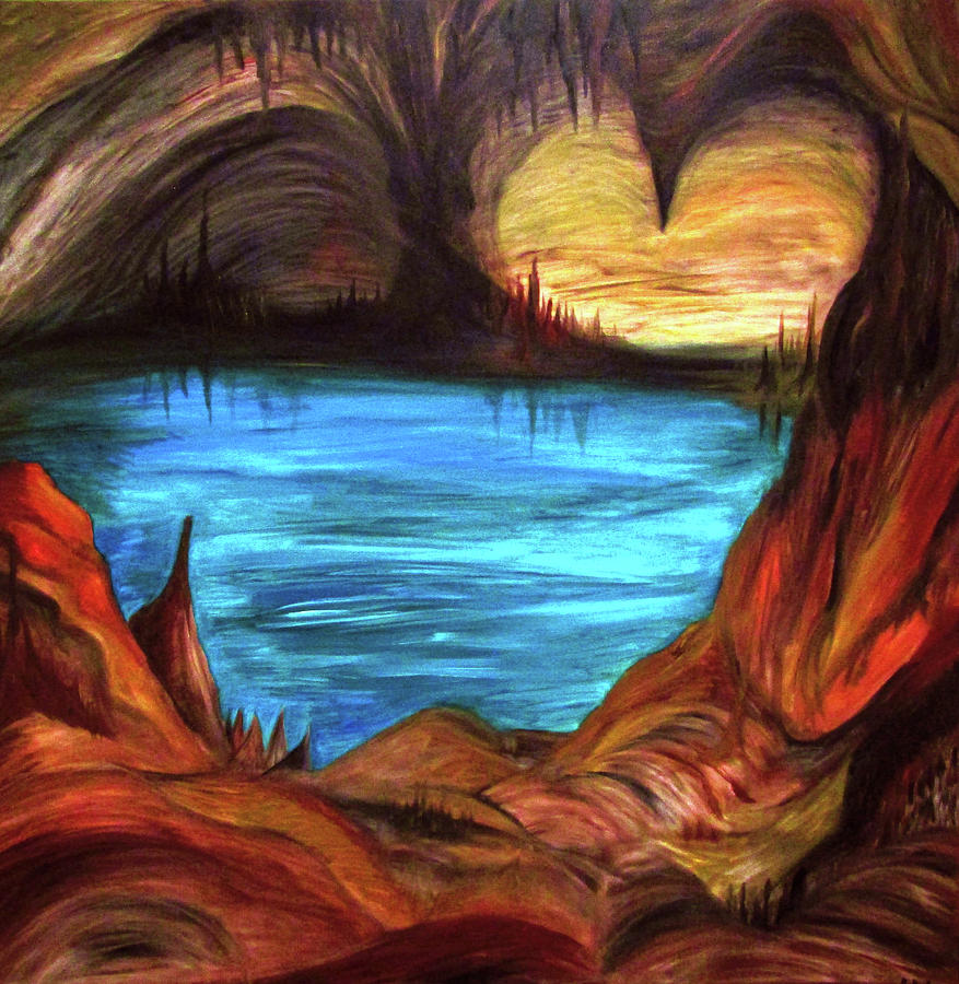 877x900 Two Worlds Painting By Robert Buzek - Two Different Worlds Painting