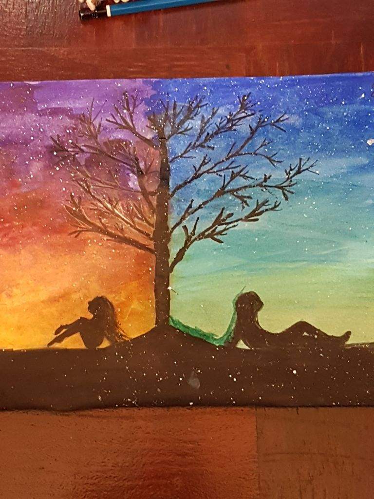 768x1024 Two Different Worlds Amino - Two Different Worlds Painting