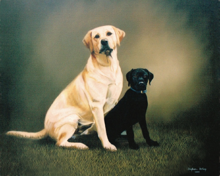 750x600 Home - Two Dogs Painting
