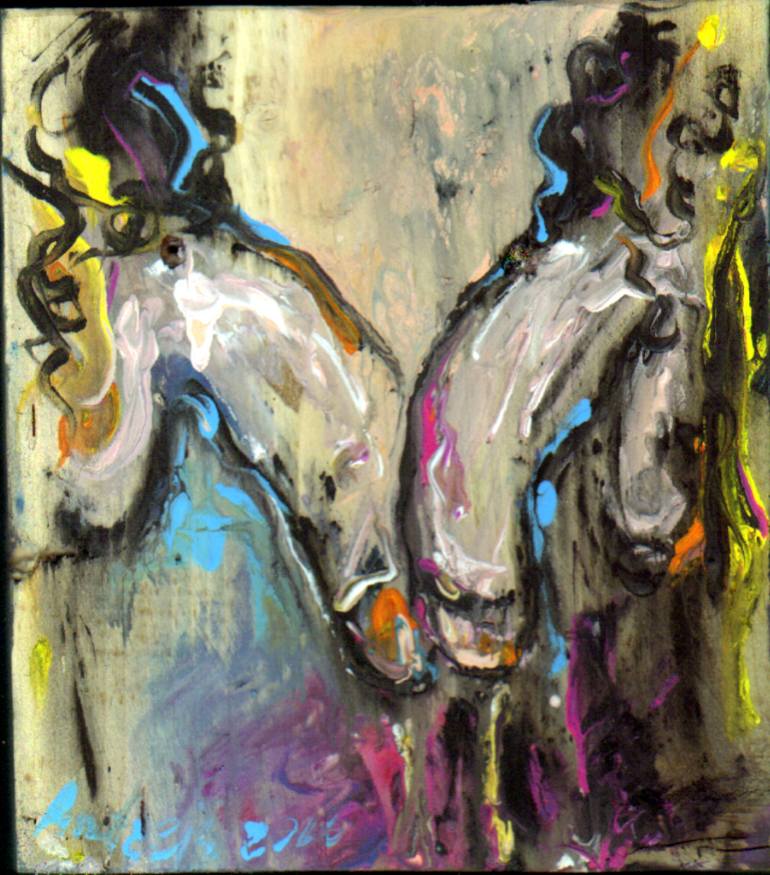 770x875 Saatchi Art Two Friends Painting By Andrejs - Two Friends Painting