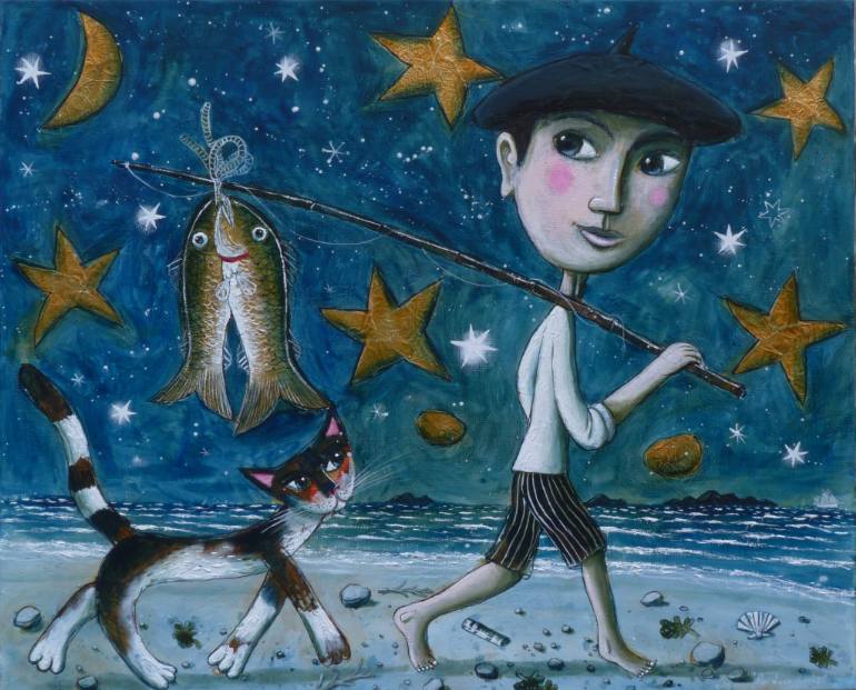 770x621 Saatchi Art Two Friends Painting By Pendelio Christian - Two Friends Painting