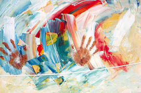 288x190 More Paintings By Mark Dahle - Two Hands Painting
