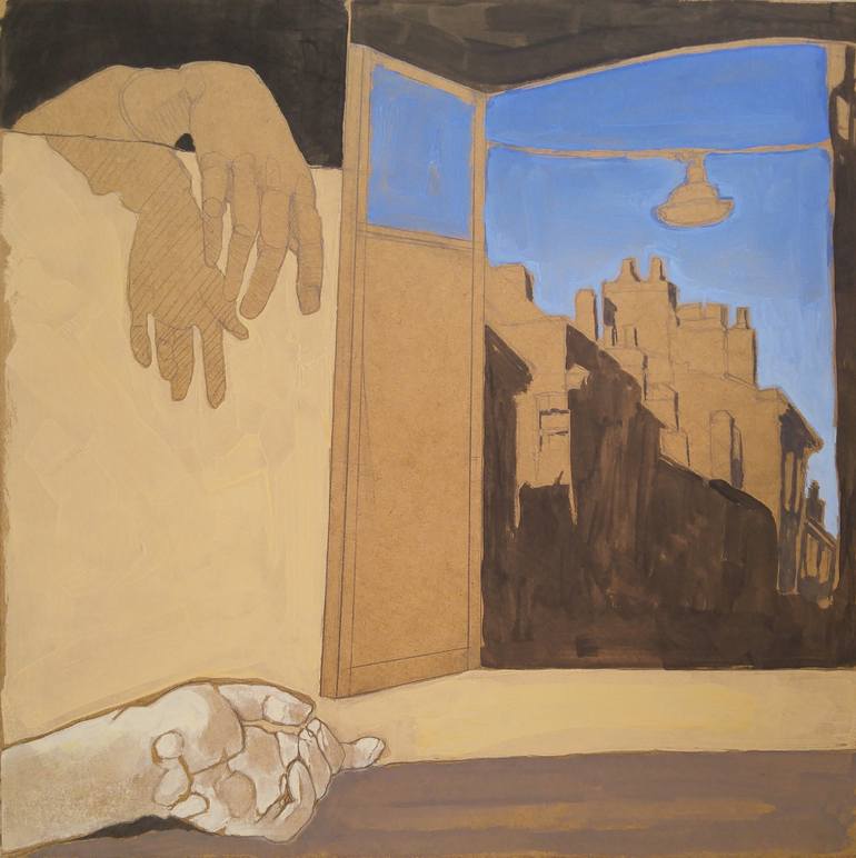 770x772 Saatchi Art Two Hands Painting By Simon Blau - Two Hands Painting