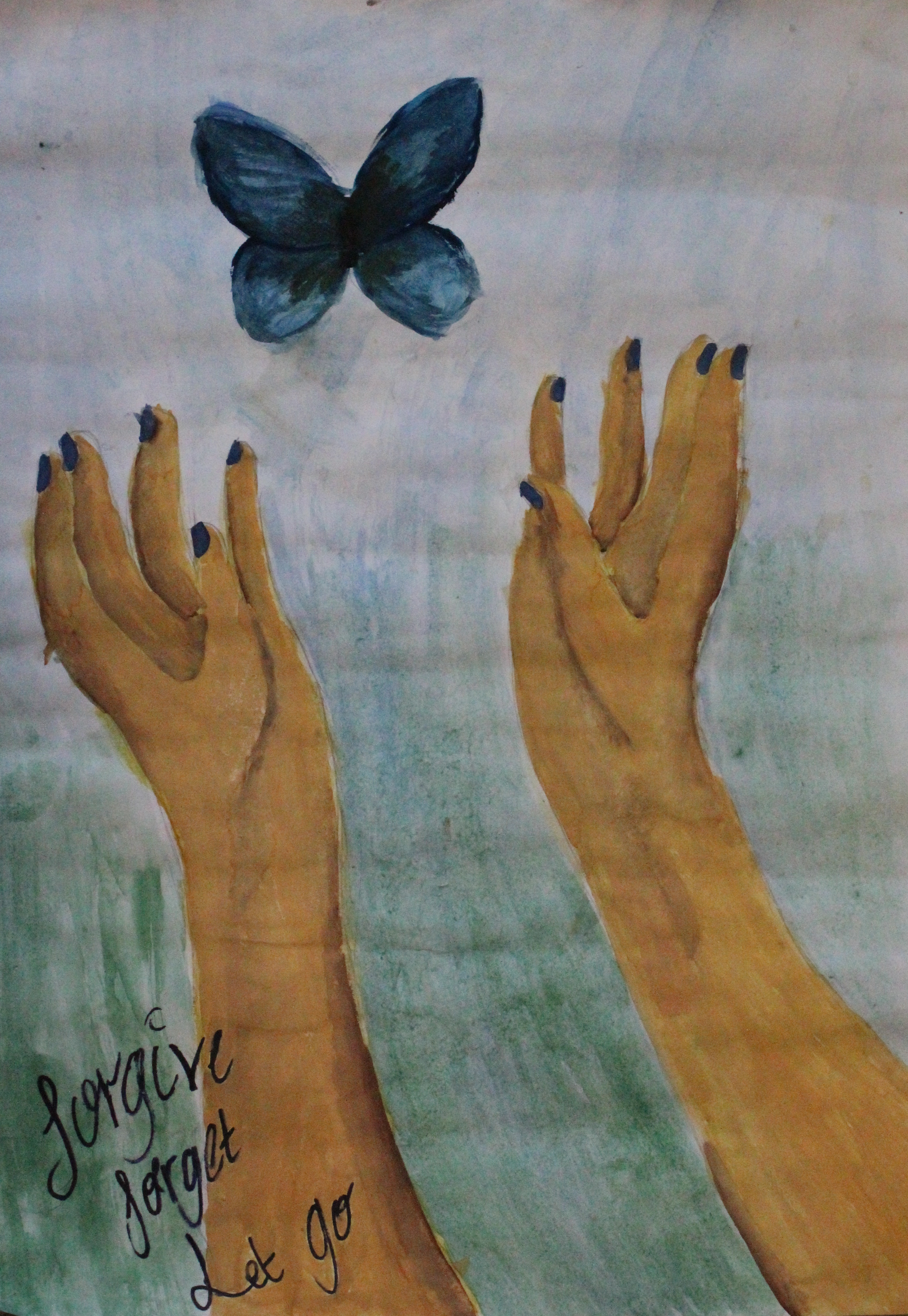 2929x4247 St Philomenas School The Elephant In The Room - Two Hands Painting