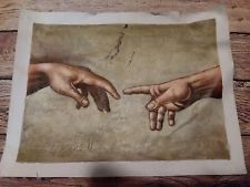 225x169 Creation Of Adam Painting Ebay - Two Hands Reaching For Each Other Painting