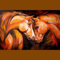 236x236 404 Best Horse Painting 2 (M. Baldwin) Images On Horse - Two Horses Painting